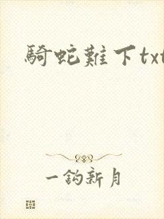 骑蛇难下txt封面