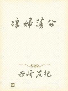 浪妇荡公封面