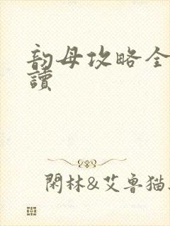韵母攻略全文阅读封面