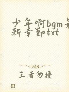 少年啊bgm最新章节txt封面