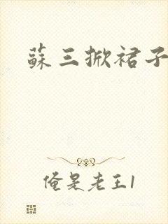 苏三掀裙子