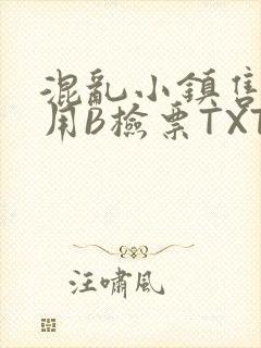混乱小镇售票员用B检票TXT封面
