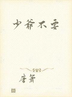 少爷不要封面