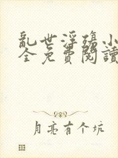 乱世浮殇小说大全免费阅读