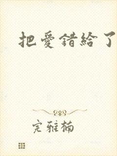 把爱错给了你