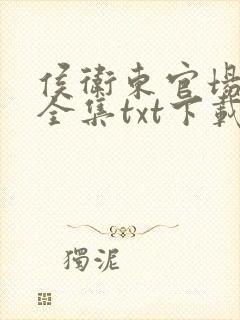 侯卫东官场笔记全集txt下载