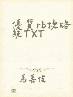 优质rb攻略系统TXT封面