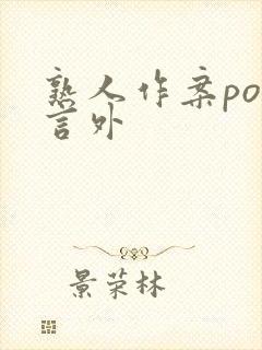 熟人作案po在言外封面