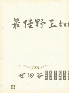 最佳野王txt