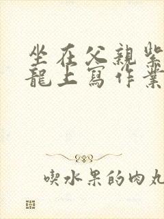 坐在父亲紫色大龙上写作业