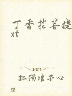 丁香花菩提树txt