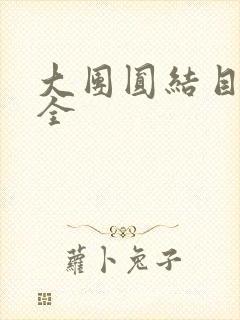 大团圆结目录大全