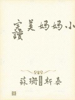 完美妈妈小说阅读封面