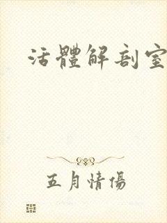 活体解剖室小说封面