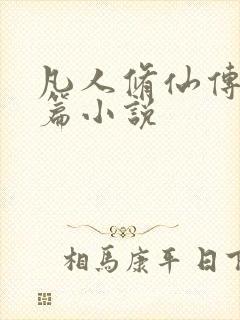 凡人修仙传人界篇小说
