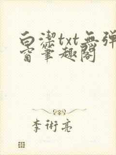 白洁txt无弹窗笔趣阁