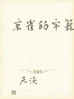 哀雀的牢笼封面