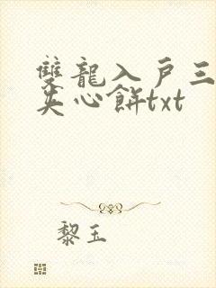 双龙入户三人行夹心饼txt封面