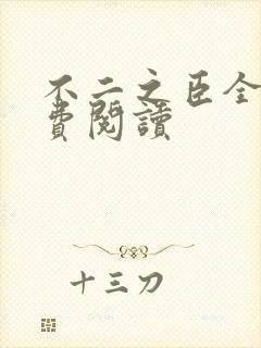 不二之臣全文免费阅读