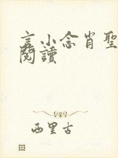 言小念肖圣免费阅读封面