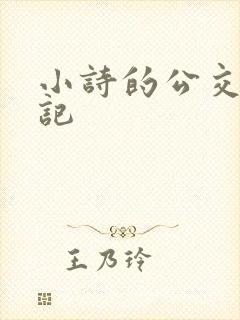 小诗的公交车日记
