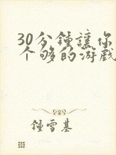 30分钟让你桶个够的游戏软件封面