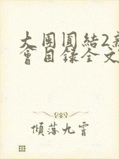 大团圆结2亲情会目录全文阅读视频封面