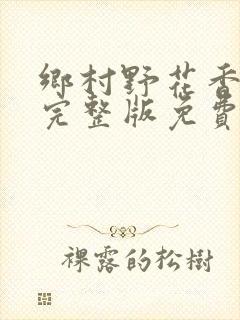 乡村野花香小说完整版免费
