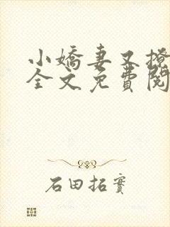 小娇妻又撩又甜全文免费阅读