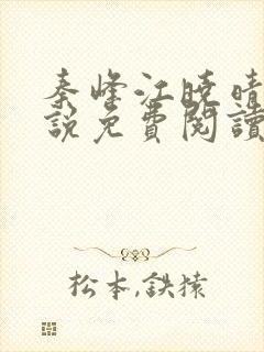 秦峰江晓晴的小说免费阅读