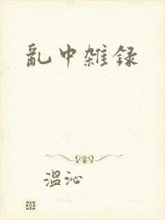 乱中杂录