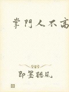 掌门人不高兴
