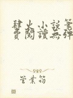 肆火小说笔趣免费阅读无弹窗
