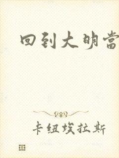 回到大明当才子封面
