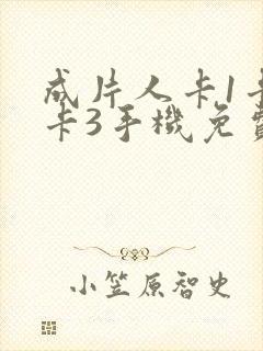 成片人卡1卡2卡3手机免费看封面