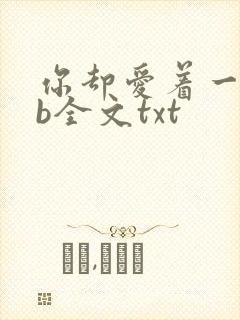 你却爱着一个sb全文txt封面
