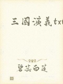 三国演义txt
