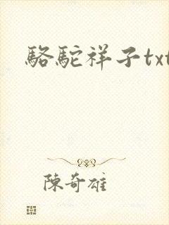 骆驼祥子txt封面