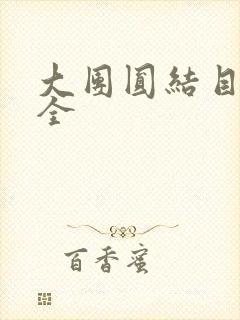 大团圆结目录大全封面