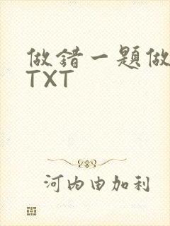 做错一题做一次TXT