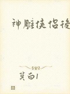 神雕侠侣后传封面