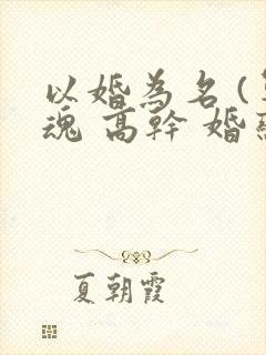 以婚为名 (军魂 高干 婚恋)封面