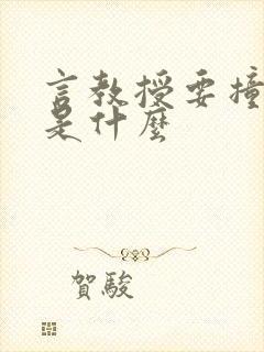 言教授要撞坏了是什么