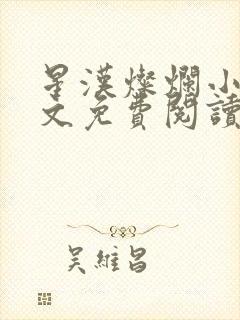 星汉灿烂小说全文免费阅读