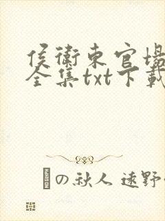 侯卫东官场笔记全集txt下载