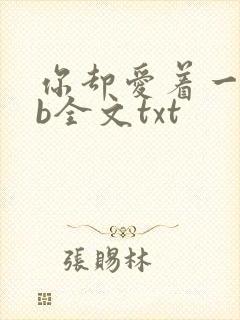 你却爱着一个sb全文txt封面