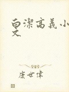 白洁高义小说全文