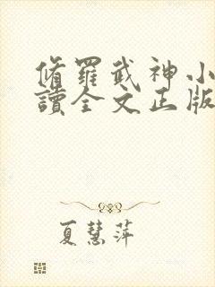 修罗武神小说阅读全文正版封面
