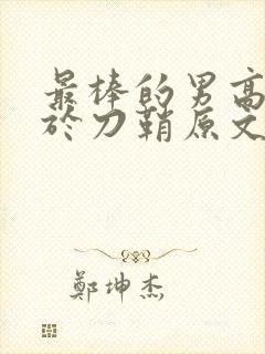 最棒的男高中生于刀鞘原文阅读