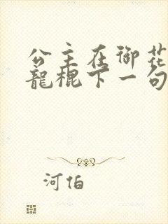 公主在御花园吃龙棍下一句封面